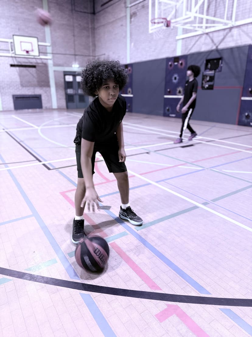 Basketball player training