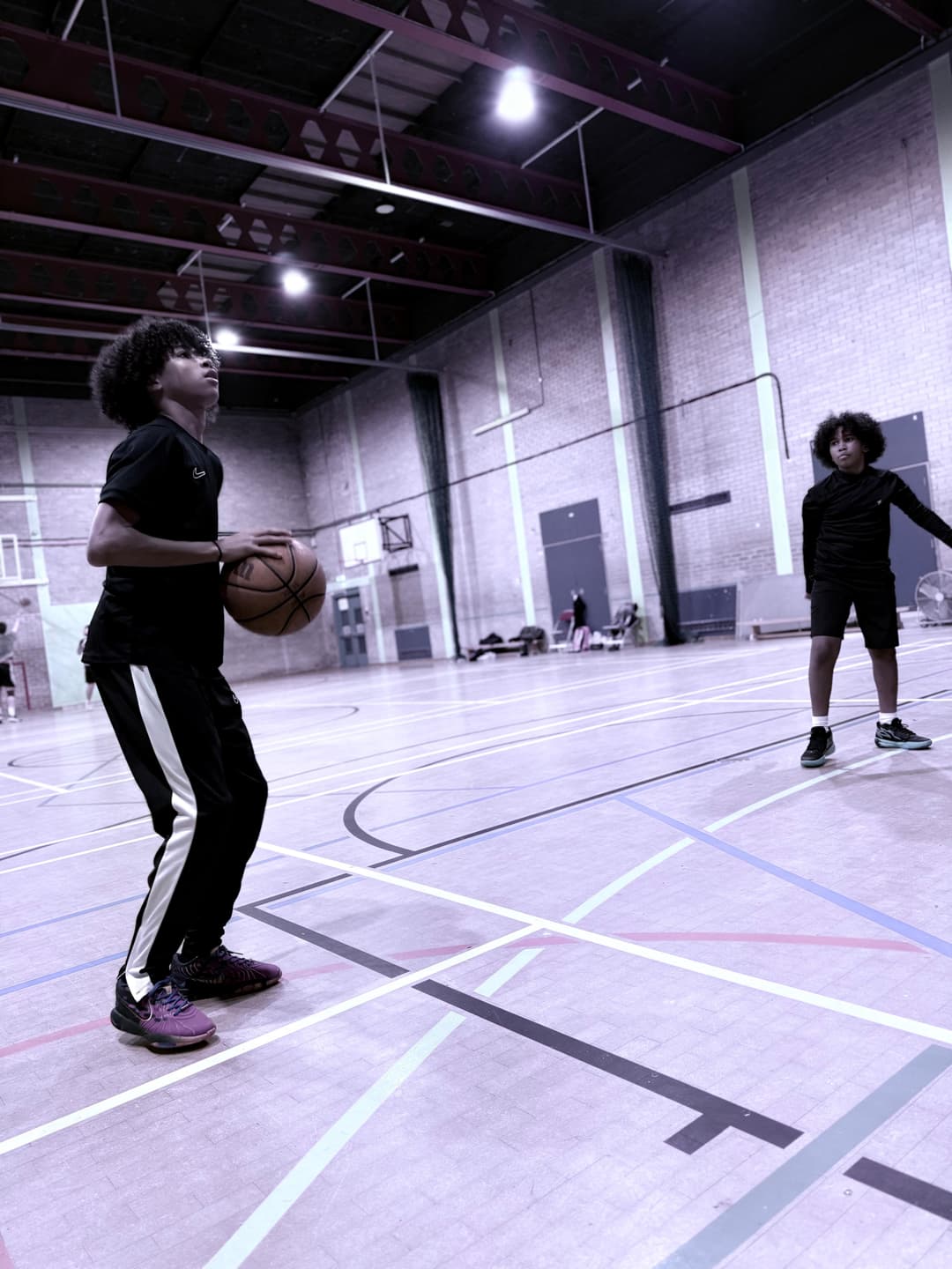 Basketball player in action