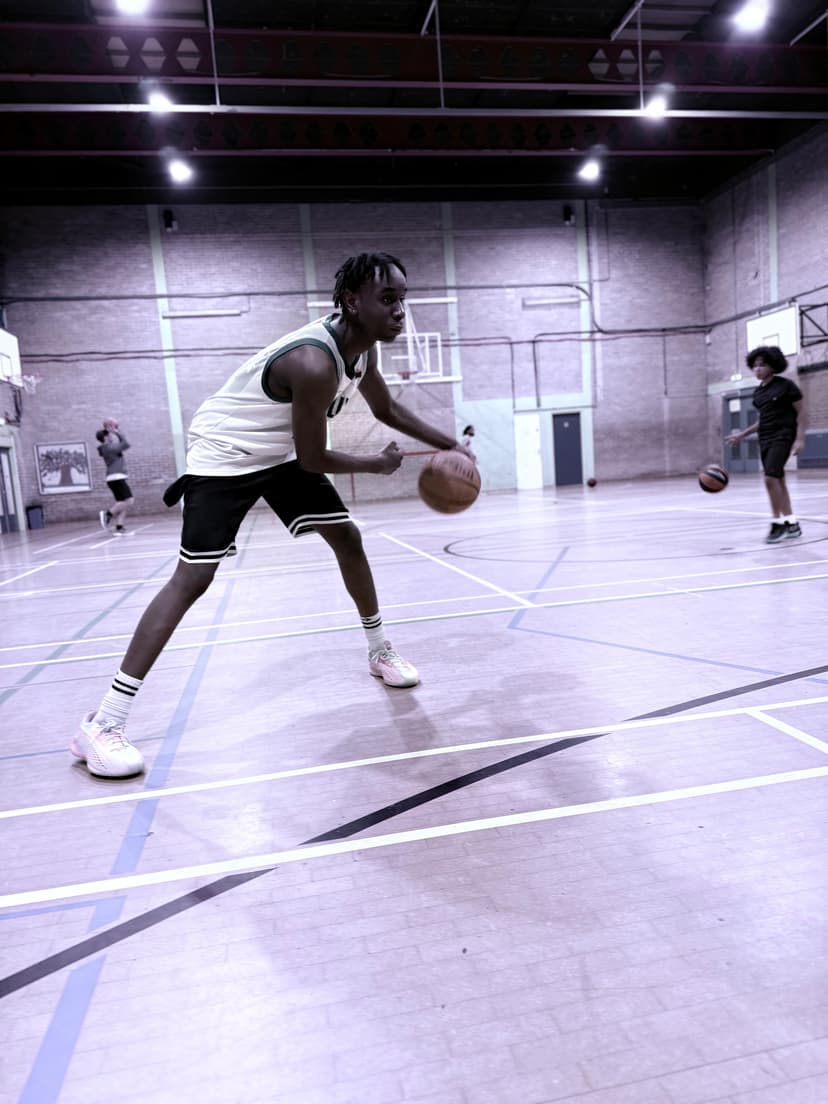 Basketball player training